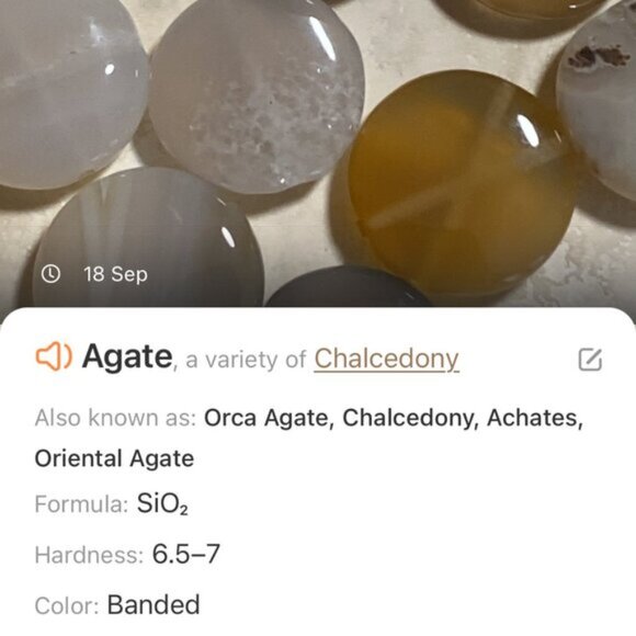 Geometric Round Agate Necklace, Rustic Genuine Gemstone Copper Link Necklace - Picture 8 of 9